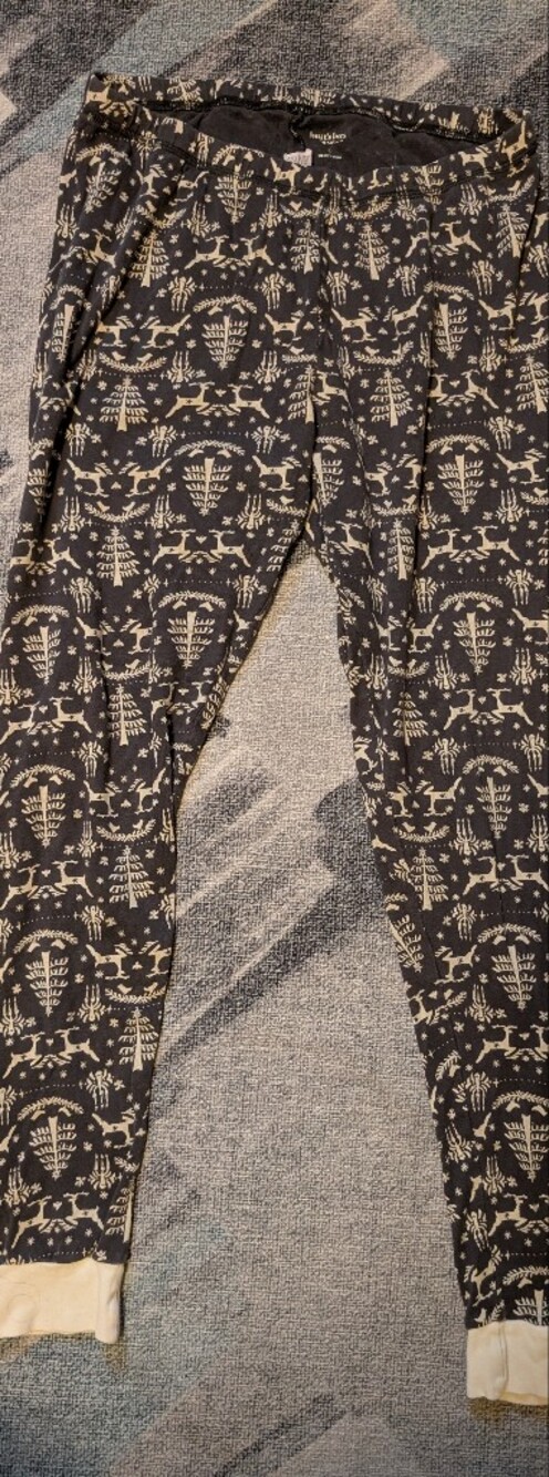 Burt's Bees Baby Forest Frenzy Organic Cotton Holiday Jogger Pants Women's L